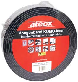 Voegenband Zwart Kwaliteit BG1 met Komo Keur Een voegafdichting voor diverse aansluitingen zoals: Aansluitingen van metselwerk met