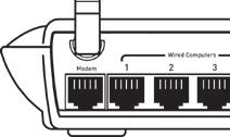 Modemaansluiting (Modem-poort - GROEN Op deze poort kunt u uw kabel- of DSL-modem aansluiten. U dient uw modem met de daarbij geleverde kabel op deze poort aan te sluiten.