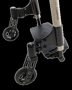 CONFIGURATIE: De rolstoel heeft een titanium frame met carbon voorwielvorken, carbon, korte duwhandvatten, rugbekleding, actief remmen,