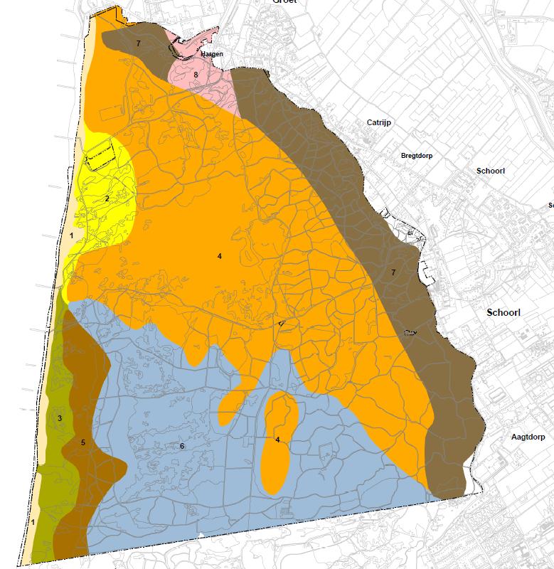 4. Middenduin Duinmassief van secundair verstoven duinen in het noorden en midden van het Natura 2000-gebied ten westen van de binnenduinboog.