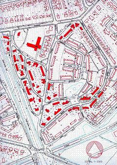 accent gegeven kan worden. Foto 5-6 5 6 overgang van lage naar minder passende hogere bouwblokken. Foto 6 5 Indien er sprake is van rijen-bouw kan d.m.v. architectonische toevoegingen verwezen worden naar de schaal van dubbele woningen.