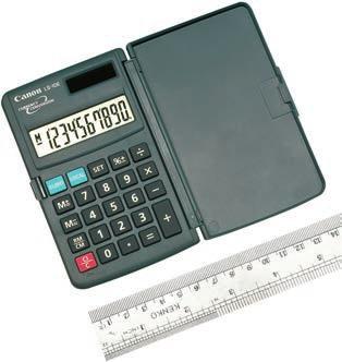 Canon AS-8 420612 CANON REKENMACHINE AS-120 Deze calculator is gemaakt van gerecycled materiaal en is daarom een milieubewuste keuze. Dubbele voeding: zonne-energie en verwisselbare batterij (LR44).