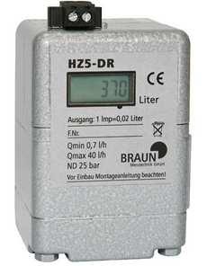Compteurs - débit fuel Tellers - mazout debiet H Z 5 - B r a u n Fonctionne également en dépression >> prévoir un préfiltre 25 µ! Werkt ook op onderdruk >> een 25 µ voorfilter voorzien!