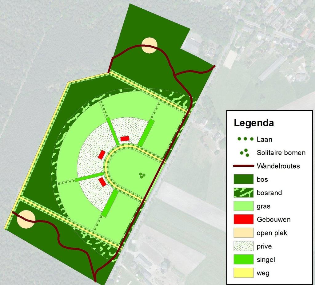 Blad - 22 - Hectare in % Natuur Bos 6,740 43,6% Bosranden 0,467 3,0% Open plekken 0,252 1,6% Singels 0,526 3,4% Schraal grasland en 3 bomen 5,372 34,8% Overige