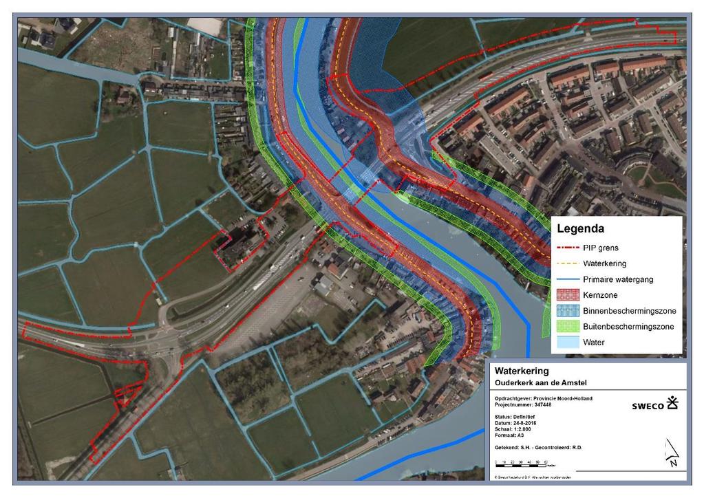 Huidige situatie 2.3 Waterkering Aan beide zijden van de Amstel is een secundaire waterkering aanwezig. De beheerder van deze keringen is Waterschap Amstel, Gooi en Vecht/ Waternet. Figuur 2.