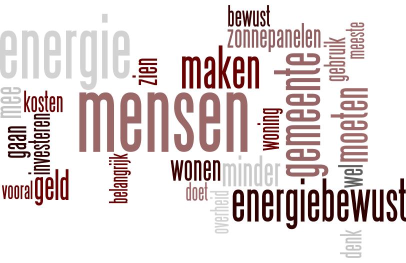 10. Heeft u nog andere suggesties of opmerkingen over de omslag naar meer energiebewust wonen?