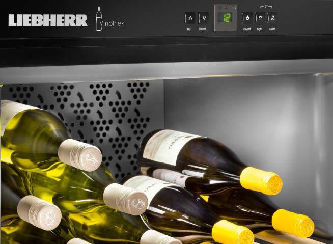 Wijnbewaarkasten De wĳ nbewaarkasten uit de Vinothek serie zĳ n uitgerust met een elektronische regeling met digitale temperatuur Voor wĳ