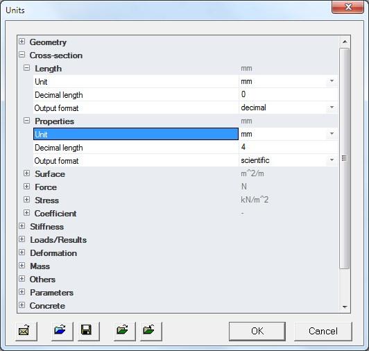 Profile Library Editor - Confirm the changes with. The units within Scia Engineer now match with the units used in the MS Excel sheet. This will make the Copy/Paste from the data much easier.