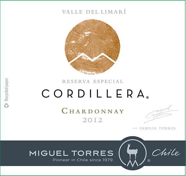 **** Cordillera Chardonnay 2012 100% chardonnay uit Limarí, geplukt van 27 februari tot 10 maart. Geen skin contact. Vergisting 19 dagen bij 16-19 C, waarvan 40% op barriques van Nevers eiken.