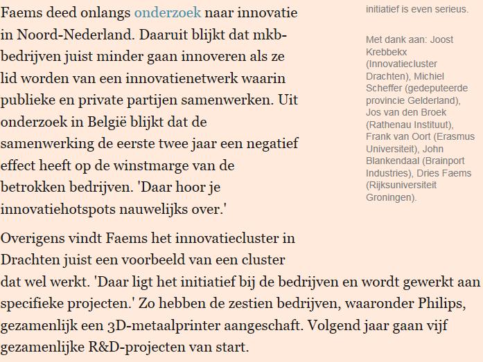 innovatieclusters splijt de