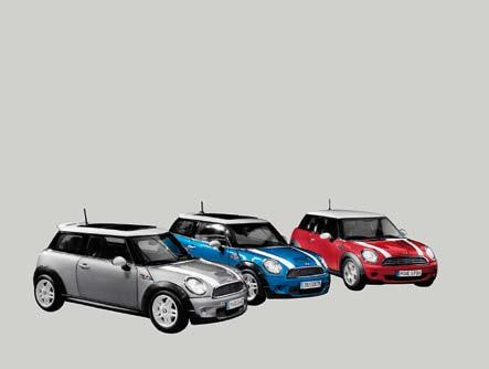 miniatures. styles & sizes. mini selection Tien MINI Cooper en MINI Cooper S in diverse kleurcombinaties.
