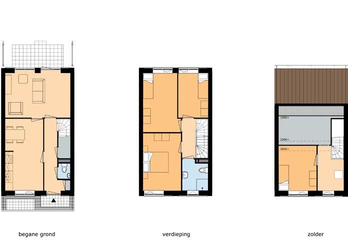 Cluster 1 en 3 - Woningtype A05 Cluster 1 en 3 - Woningtype B01 1e t/m 5e verdieping Woonoppervlakte (totale GBO): ca. 82,1 m2 Woonkamer: ca. 34,6 m2 : ca. 5,6 m2 Twee slaapkamers: ca.