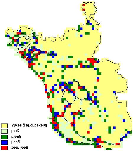 Kaart F3: Natuurwaardenkaart van aan grond- en oppervlaktewater gebonden niet- broedvogels.