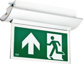 Geschikt voor vluchtrouteaanduiding én -verlichting Snel en foutloos monteren dankzij Wieland aansluitsnoer Snelle montage dankzij eenvoudige vleugelbevestiging Inbouw perspex fluorescentie Evolux