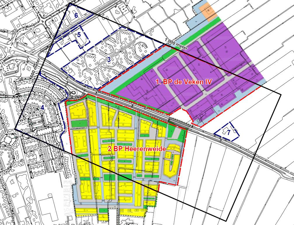 4.4 Toets aan vuistregels groepsrisico De beide plangebieden zijn gelegen in een strook van ca. 475 meter langs de N241. In een strook van 300 m aan weerszijden van de N241 en 1.