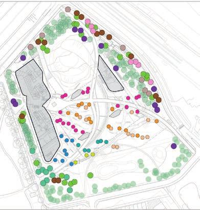 Ook de vele bezette banken, natuursteen vijverranden en andere zitelementen onderstreepten het publieke karakter van de stadstuin.