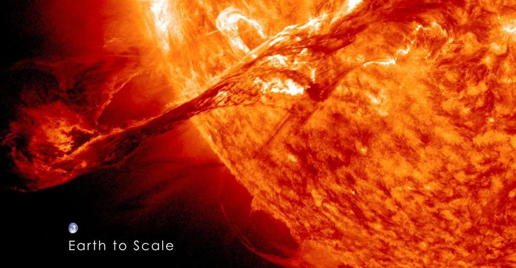 Dit is de Aarde op schaal van de zon 31-8-2012: enorme