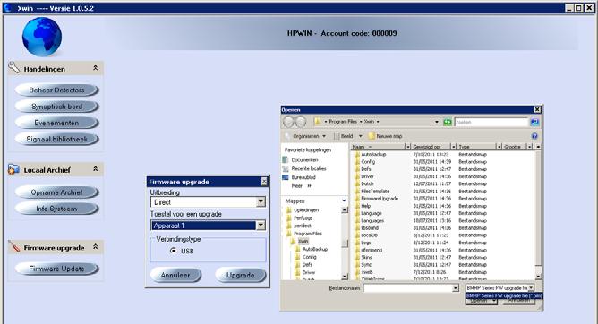 Om deze UPDATE uit te voeren heeft men het volgende nodig: - PC met USB aansluitingen - Software HPWIN geïnstalleerd op de PC - USB verbindingskabel - Satelliet FIRMWARE bestand, beschikbaar op de