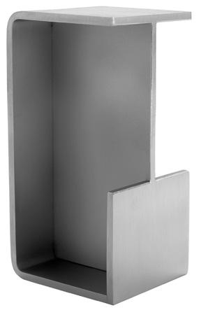 Inkapschelpen Inkapschelp rechte hoeken INOX - Inkapschelp 100x51mm -Met rechte hoeken voor 40mm deur - Uitvoering INOX