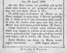 Houtvast. Uit dit huwelijk werden te Vaesrade 7 kinderen geboren. Johannes Wilhelmus overleed op 18 januari 1869 te Hoensbroek en zijn vrouw op 5 mei 1896 aldaar. f.