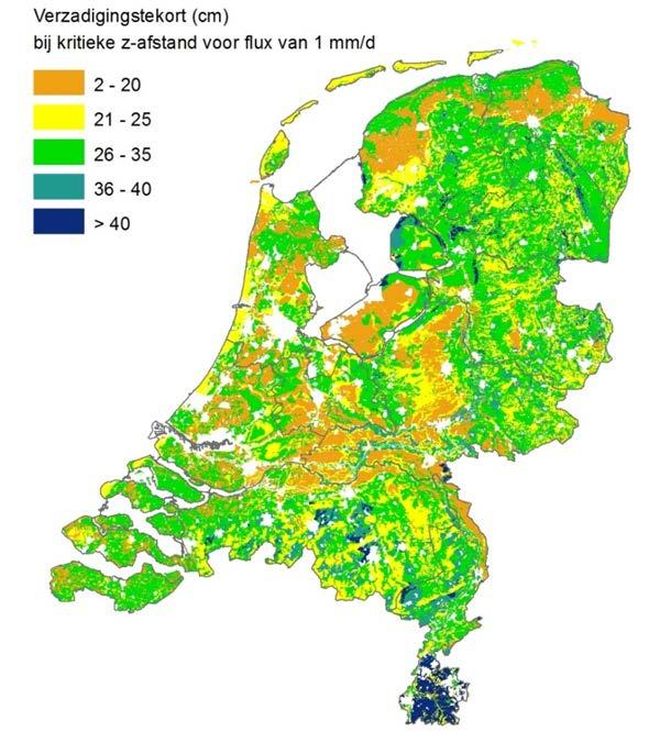 oppervlaktewaterpeil op de grondwaterstand wordt namelijk in deze situatie te gunstig berekend.