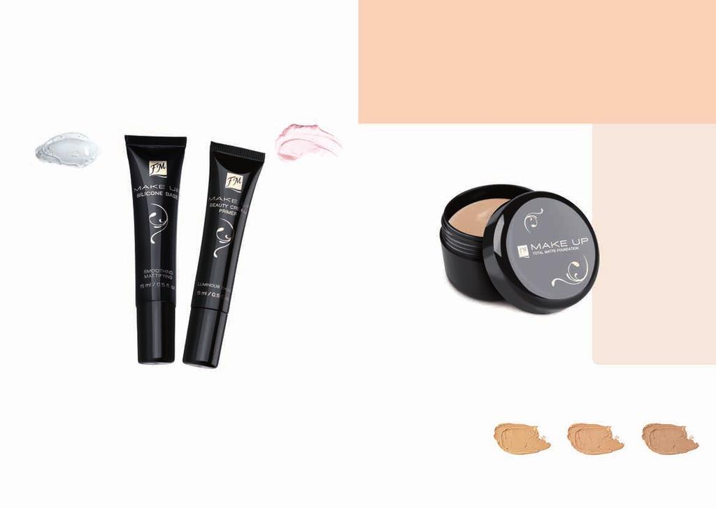 G E Z I C H T PROBEER ÉÉN VAN ONZE PRIMERS! FM fb01 Silicone Base Bereid je huid voor op make-up! FM fb02 Beauty Cream Primer NIEUW Perfecte dekking, licht poederige afwerking.