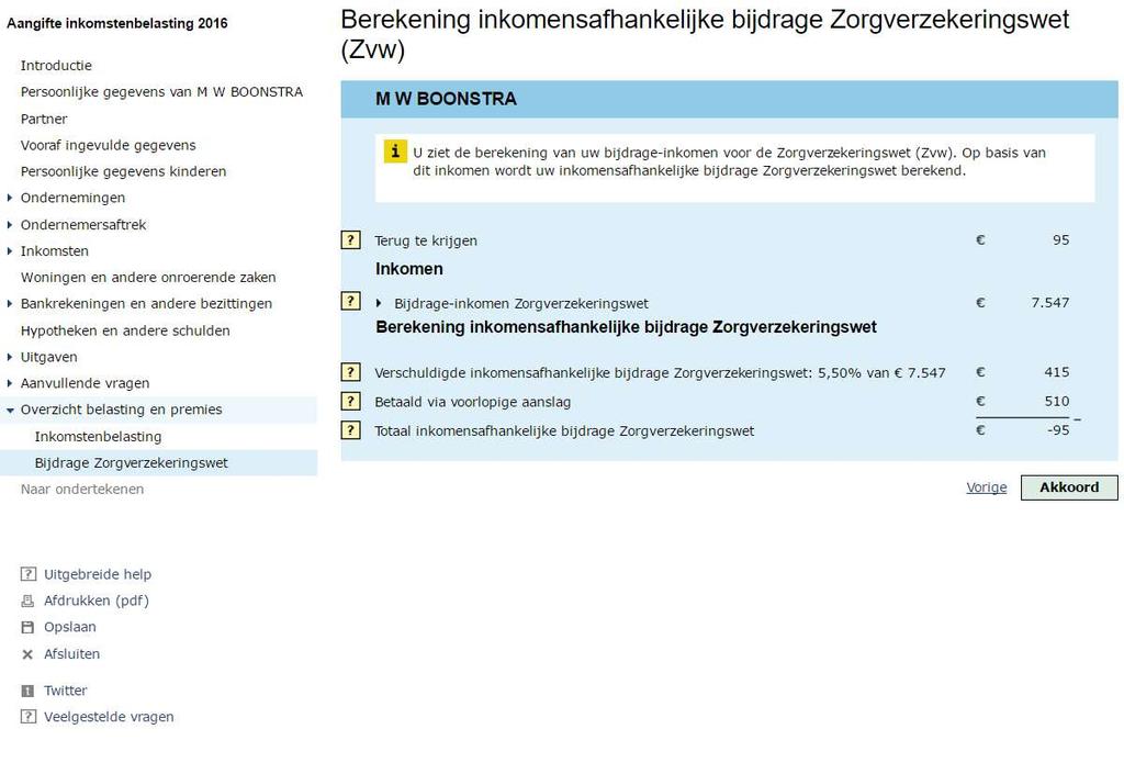 Als u recht heeft op zelfstandigenaftrek (en mogelijk startersaftrek) dan ziet u dit staan bij het