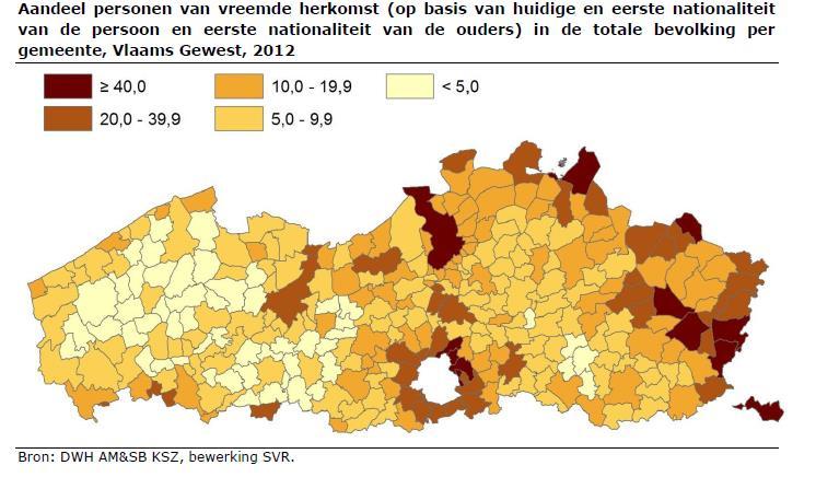 II. OMGEVINGSANALYSE 1. Vlaanderen is divers De samenleving wordt steeds meer divers, zowel door nieuwe migratie als door de toename van de tweede en derde generatie migranten.