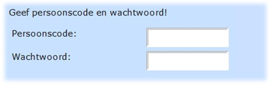 3. Inloggen als docent Vooraf: U gaat nu inloggen als docent. Na installatie van de Muiswerkprogramma s moet de applicatiebeheerder voor elke docent een persoonscode aanmaken.