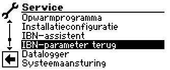 Volg de instructies en voer de benodigde gegevens in, tot het eindscherm van de IBN-assistent verschijnt Parameters IBN-Assistent reset Instellingen opslaan, om de IBN-assistent af te sluiten.