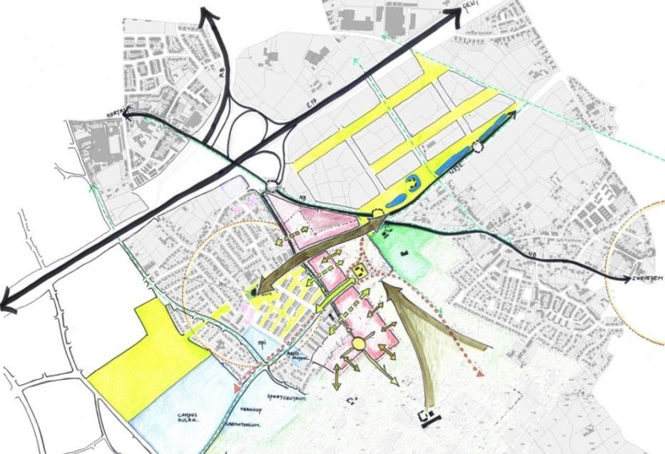 Visie Duurzaam ruimtegebruik Integreren met omgeving en opwaarderen bestaande structuur Versterken landschappelijke waarden Differentiëren van woningtypes, rekening houdend met betaalbaar wonen (incl.