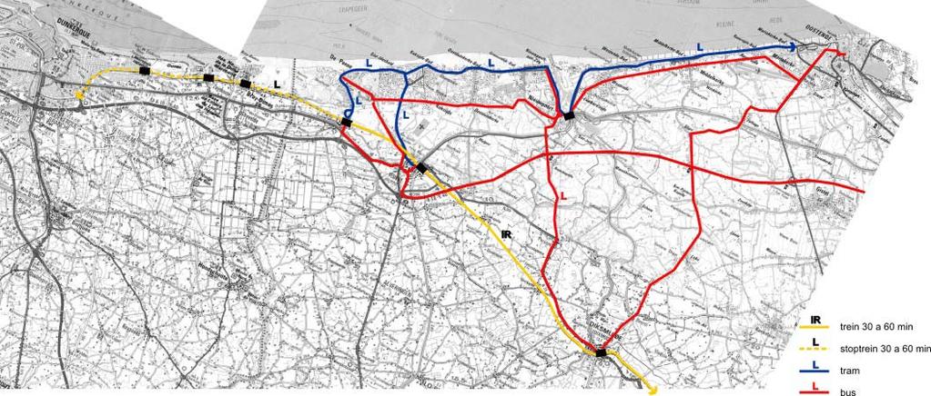 EEN BEREIKBARE KUST Over de deelgebieden heen: de kusttram en de N34 Kusttramlijn ruggengraat van