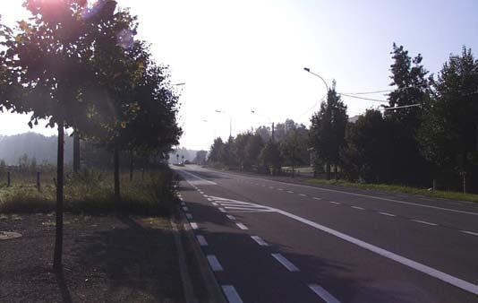 Foto 7: zicht op de Vichtesteenweg, richting N36 t.h.v.