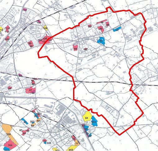 Volgens het gewestplan van het arrondissement Kortrijk, goedgekeurd bij Koninklijk Besluit van 4 november 1977, ligt het plangebied grotendeels in het woonuitbreidingsgebied.