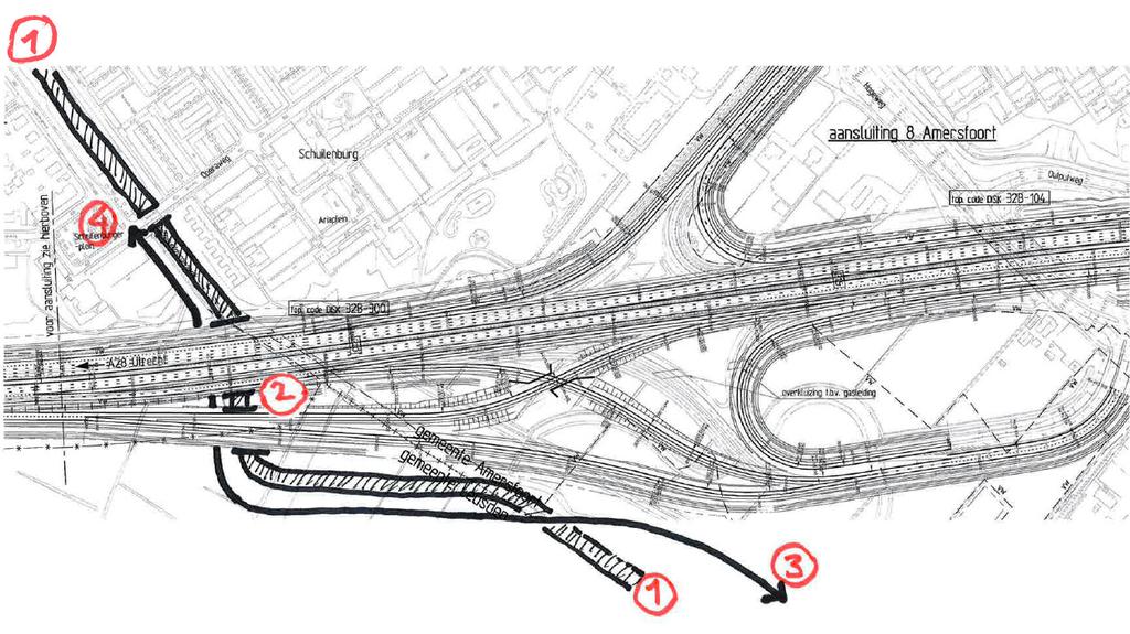 De Omgelegde Driftakkerweg wordt dan afgesneden van het bestaande routenetwerk, voor de Barneveldse Beek moet een goede kruising worden gemaakt, waarbij voor de ecologische verbindingsfunctie