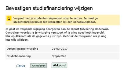 De attentiebalk is zichtbaar in MijnDUO zodra van de student een actie wordt vereist. De balk verschijnt na het inloggen op de site. Wanneer deze wordt weggeklikt, verdwijnt deze permanent uit beeld.