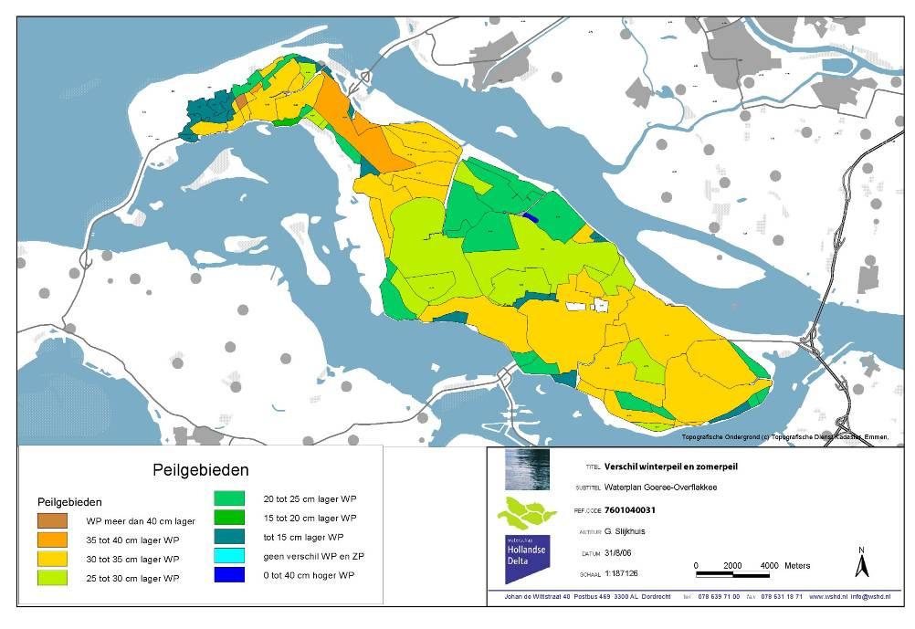 Waterplan Goeree-Overflakkee Tijdens de ruilverkaveling is het uitgangspunt geweest dat een sloot met voldoende water voor beregening binnen een straal van 300 meter aanwezig is.