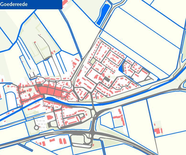 Waterplan Goeree-Overflakkee 5.3 Kern Goedereede 5.3.1 Systeembeschrijving Watersysteem In Figuur 5.