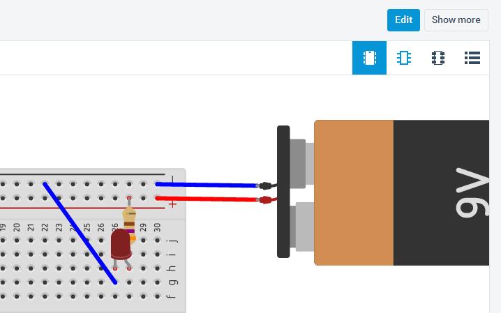 Bouw de schakeling en test uit! Opbouwen van een elektrisch schema op een breadboard.