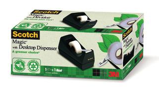gerecycleerd plastiek) + 1 x Scotch Magic tape A greener choice, 19 mm x 33 m 14 x