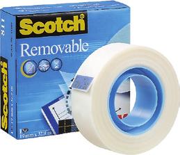 6001966 Scotch Crystal tape, 19 mm x 66 m 6001933 61933R10/C60BK600 Scotch