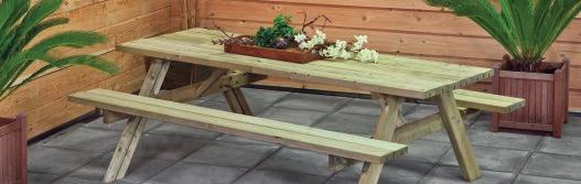 Picknicktafels Picknicktafel met opklapbare banken 180 x 155 x 70 cm DE2288 Extra dik 3.