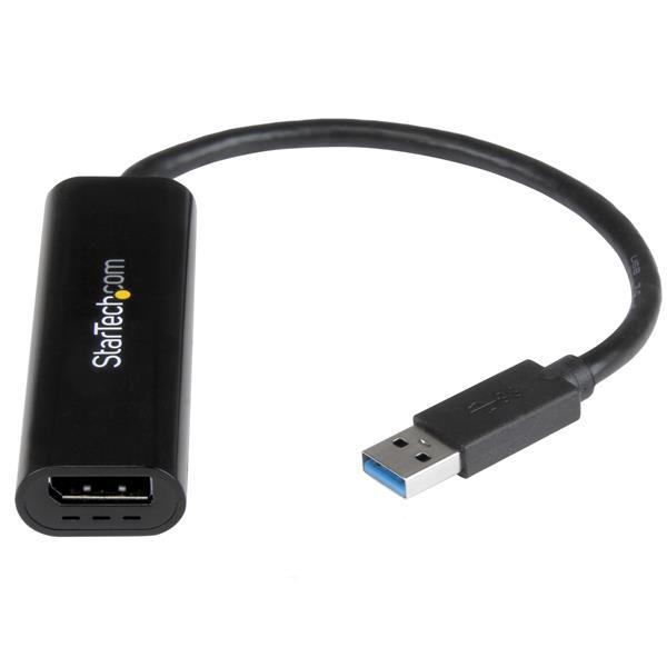 Slanke USB 3.0 naar DisplayPort videokaart adapter voor meerdere schermen - 2560x1600 / 1080p Product ID: USB32DPES Deze slanke USB 3.0 naar DisplayPort adapter verandert een USB 3.