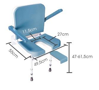 rugleuning, met kussen EB1 375,00 1 met arm- en rugleuning EB7 340,00 1 Douchestoel voor muurbevestiging EASA met gevormde zitting Comfortabel opklapbare douchestoel.