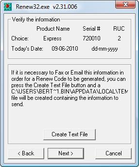 PC-Radio sleutel Handleiding PC-Radio Express In dit scherm ziet u een extra overzicht van de relevantie informatie: Productnaam Serienummer Aantal ingevoerde codes (RUC) Huidige datum Druk op de
