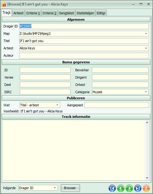 Handleiding PC-Radio Express Databank editor De bestandsnamen voor audio mogen maximaal 80 karakters lang zijn (zonder extensie).