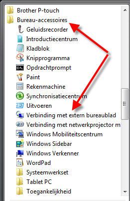 Windows XP gebruikers klikken op Start Programma s Bureau-accessoires Verbinding met extern bureaublad. Vul bij Computer UW HOSTNAME in die je daarnet hebt aangemaakt, en klik op Verbinden.