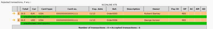 SYNC modus: Op de pagina "Resultaten van de upload" ziet u de volgende bijkomende informatie: Het totaal aantal transacties en het aantal "geaccepteerde" transacties (geaccepteerd om te worden