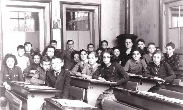 Klas 4 van de joodse school aan de Molenwaterweg in Rotterdam.