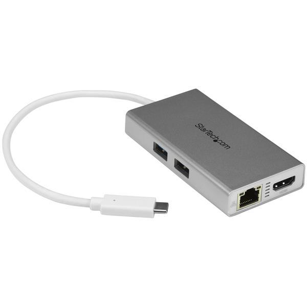 USB-C Multiport laptop adapter - Power Delivery - 4K HDMI - GbE - USB 3.0 - zilver & wit Product ID: DKT30CHPDW Breid de connectiviteit van uw met USB-C uitgevoerde laptop uit.